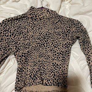 brandy melville cheetah turtleneck